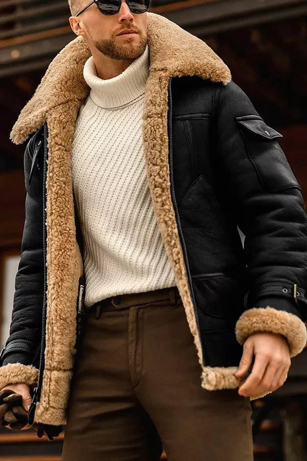Kendall | Men's Shearling Aviator Jacket