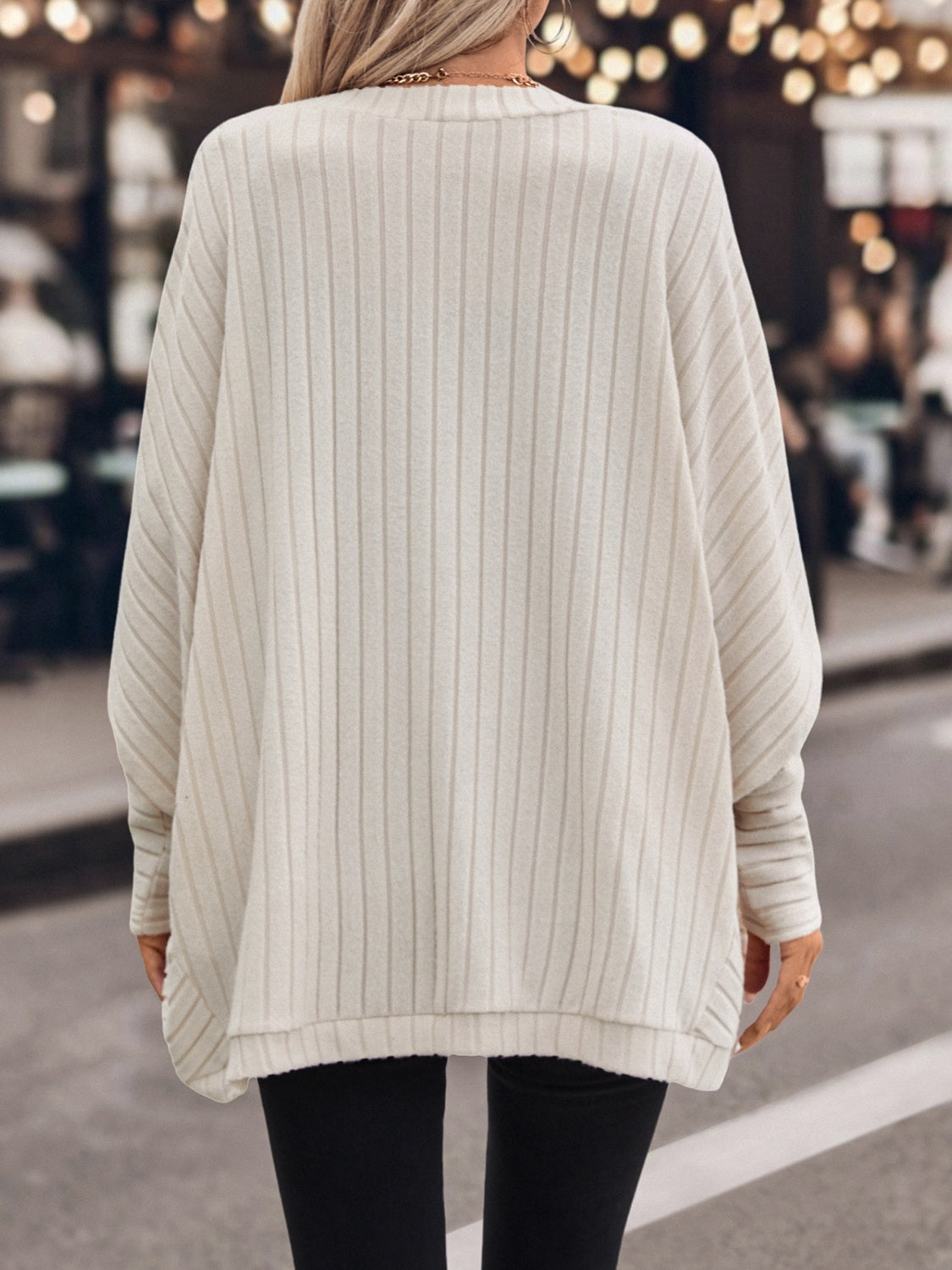 Claudine® | Open front cardigan with batwing sleeves