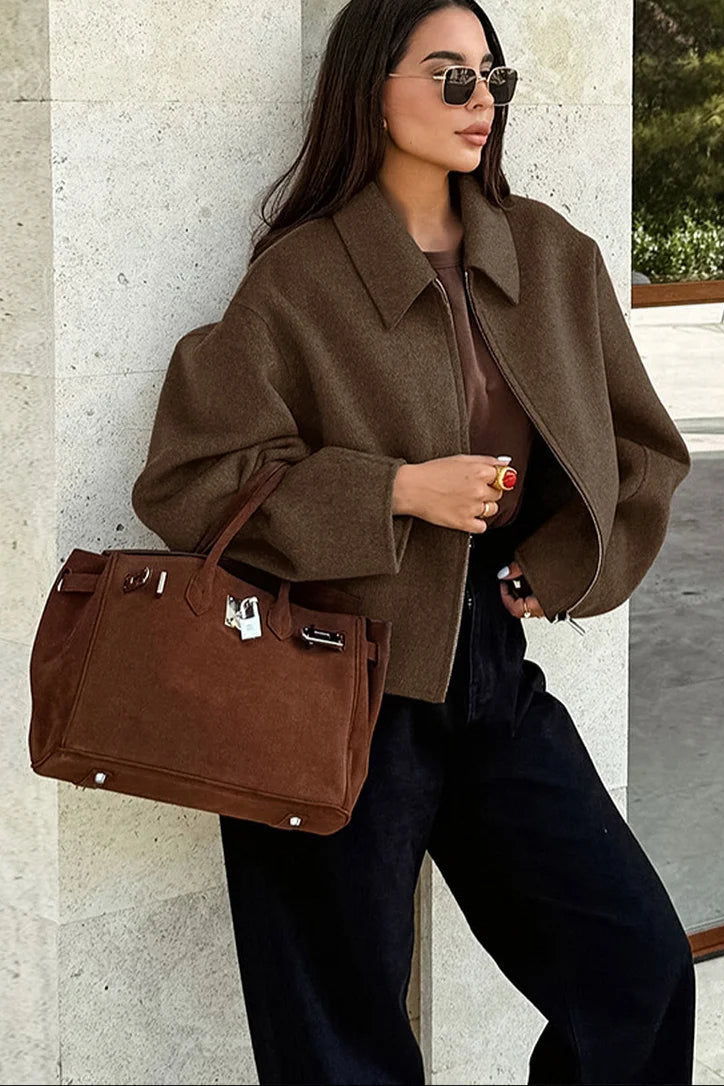 Priscilla | Women's Cropped Collared Jacket