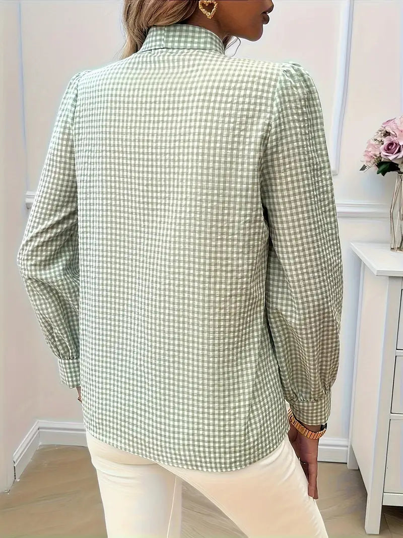 Allegra® | Cotton Blouse With Bow Tie