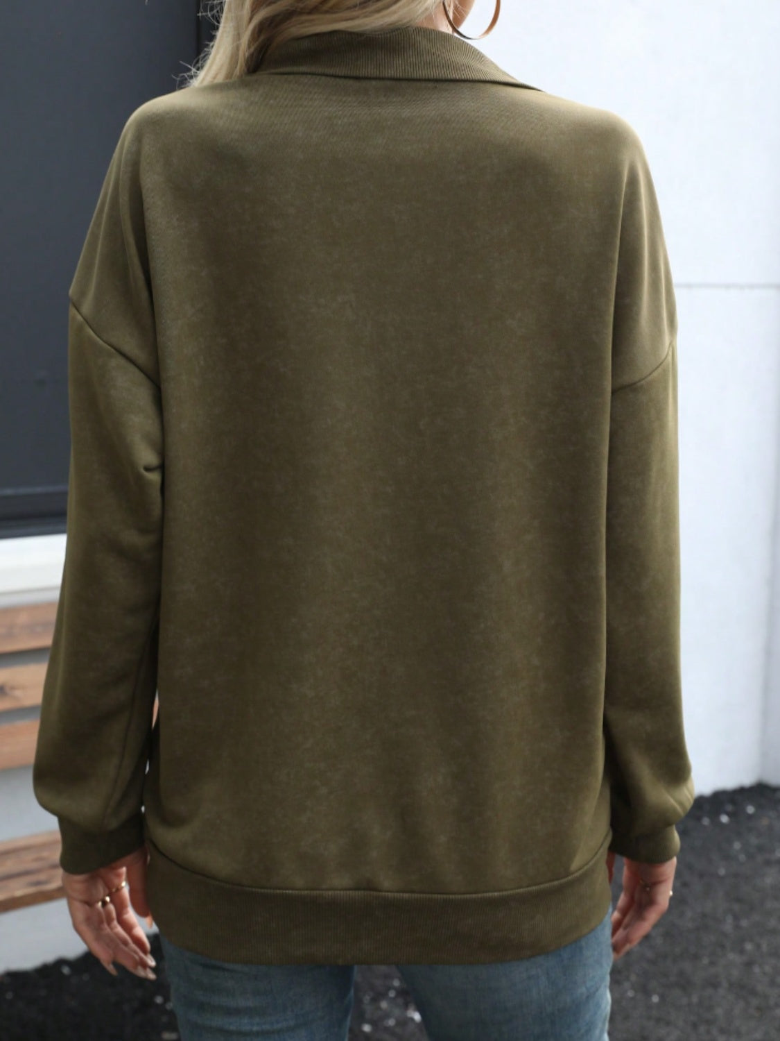 Dagmar® | Long sleeve sweatshirt with half snap closure