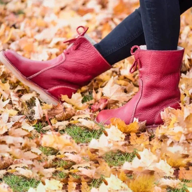 Edith® | Leather boots with wool lining