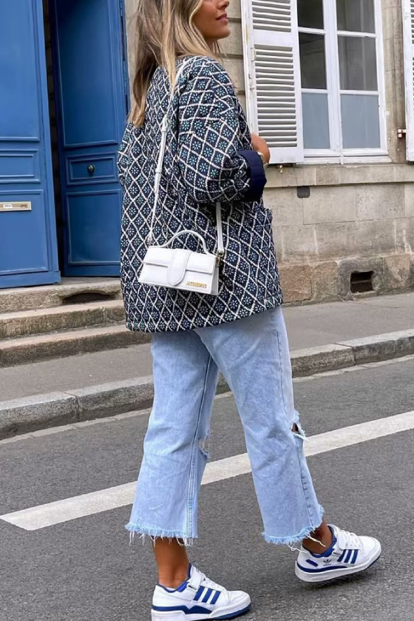 Elisa® | Diamond Print Loose Light Cotton Jacket
