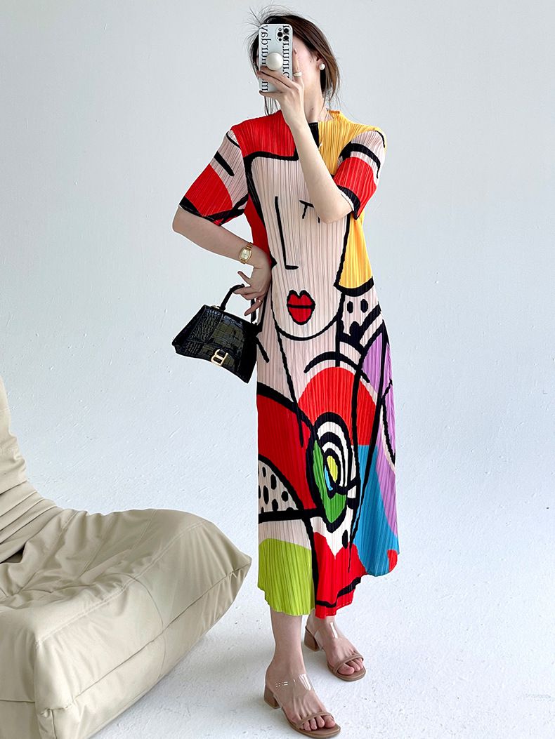Andrea® | Chictoon Pleated Elegance Dress