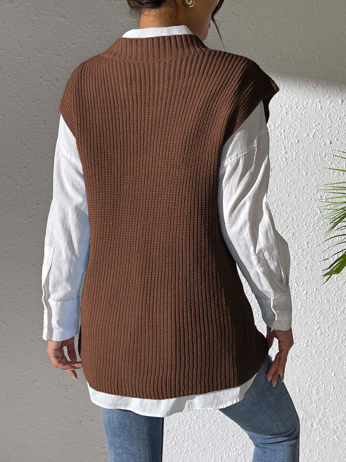Beatriz® | Beaded V-neck sweater vest