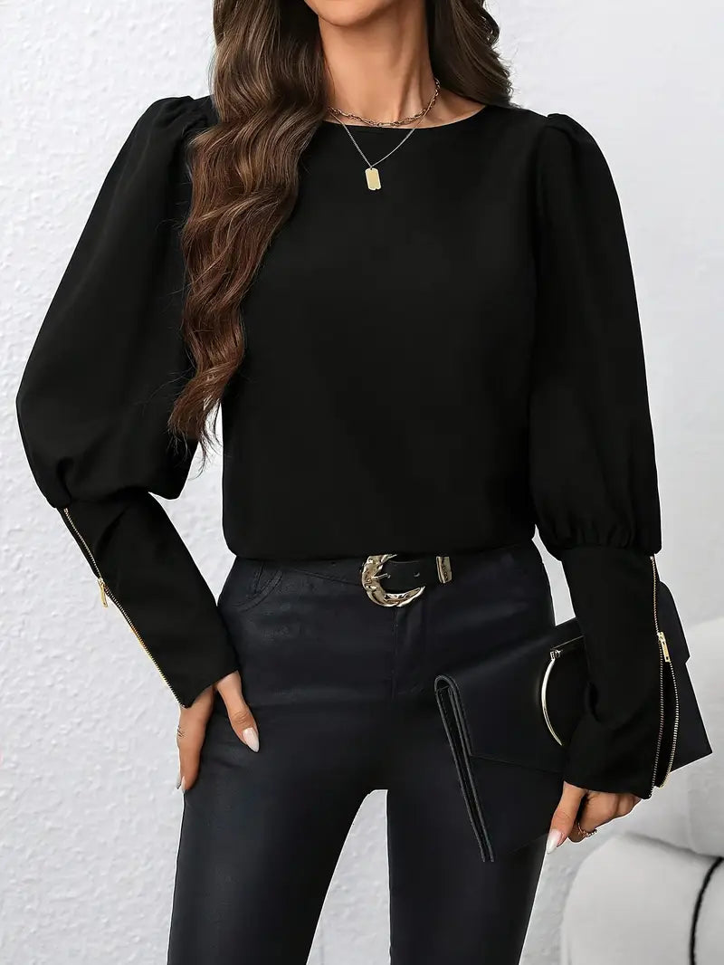 Diana® | Elegant blouse with puff sleeves