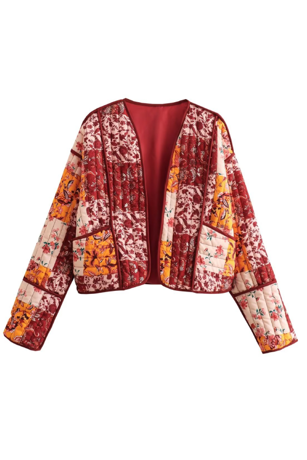 Eliana® | Loose Casual Short Cardigan Quilted Cotton Jacket