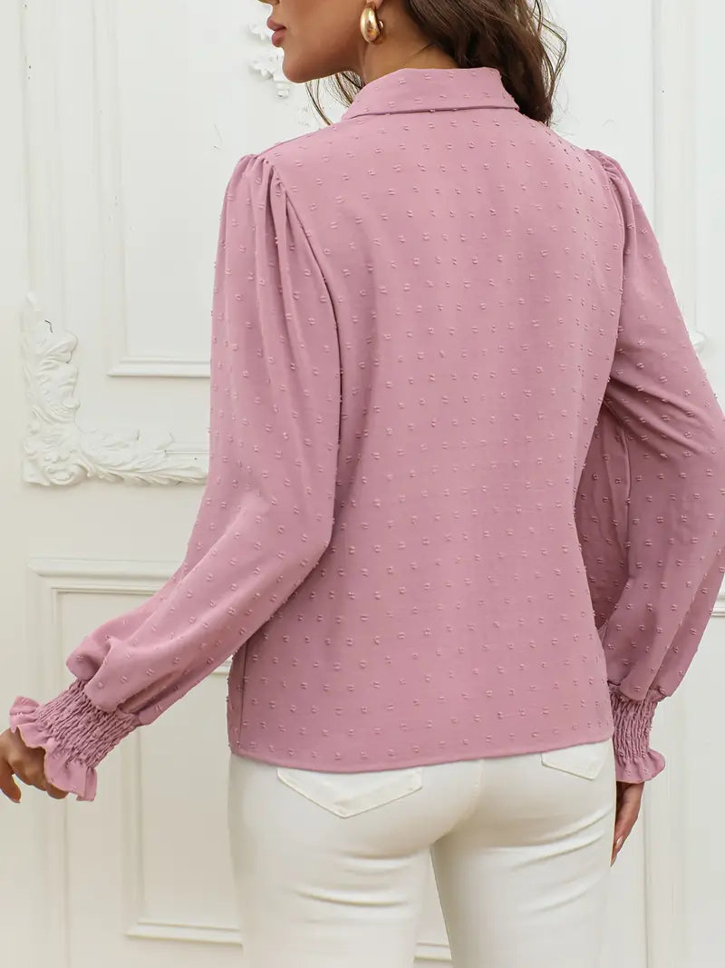 Domenica® | Elegant Blouse With Gathered Cuff Sleeves