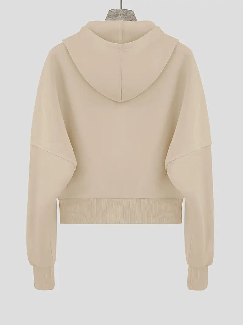 Carmela® | Short zip-up cotton hoodie