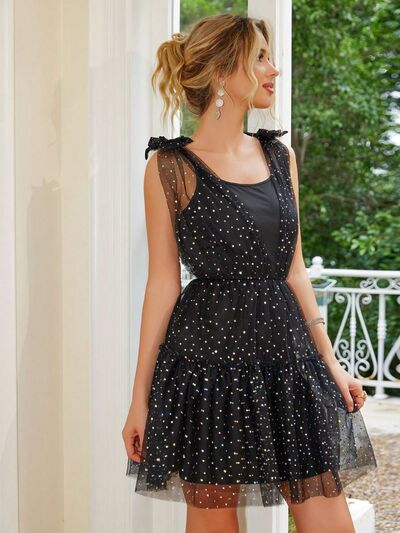 Amara® | Mini cami dress with tied scoop neck