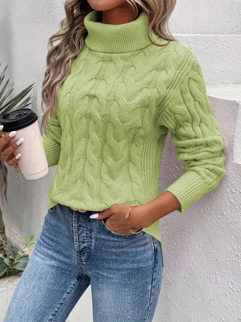 Elisa® | Cable Knit Turtleneck