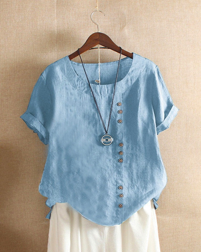 Bonifacia® | Stylish Women'S Blouse With Short Sleeves
