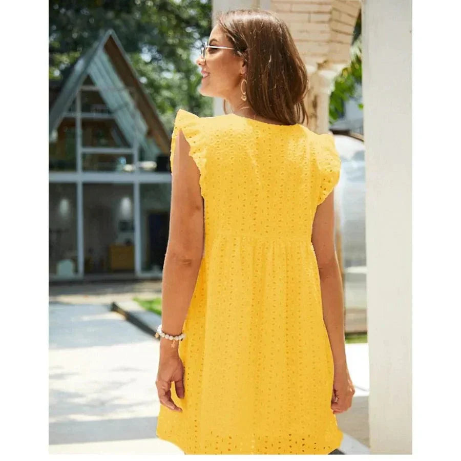 Delphine® | Yellow hippie dress