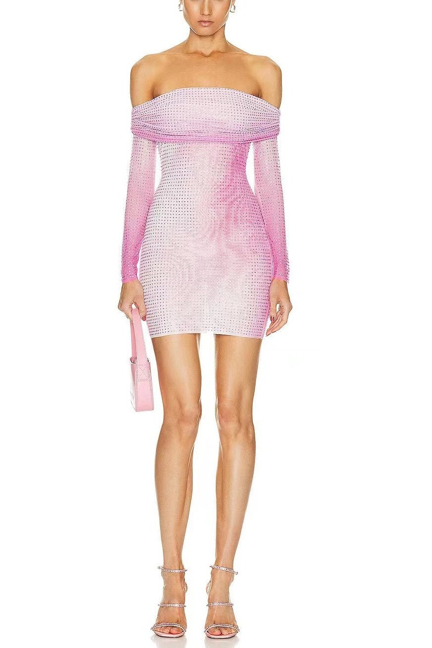 Carolina® | Printed mini dress with rhinestones