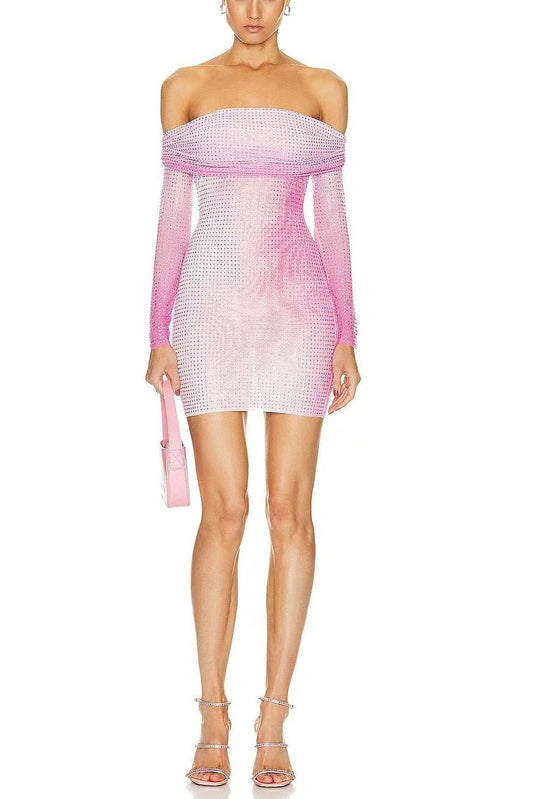 Carolina® | Printed mini dress with rhinestones