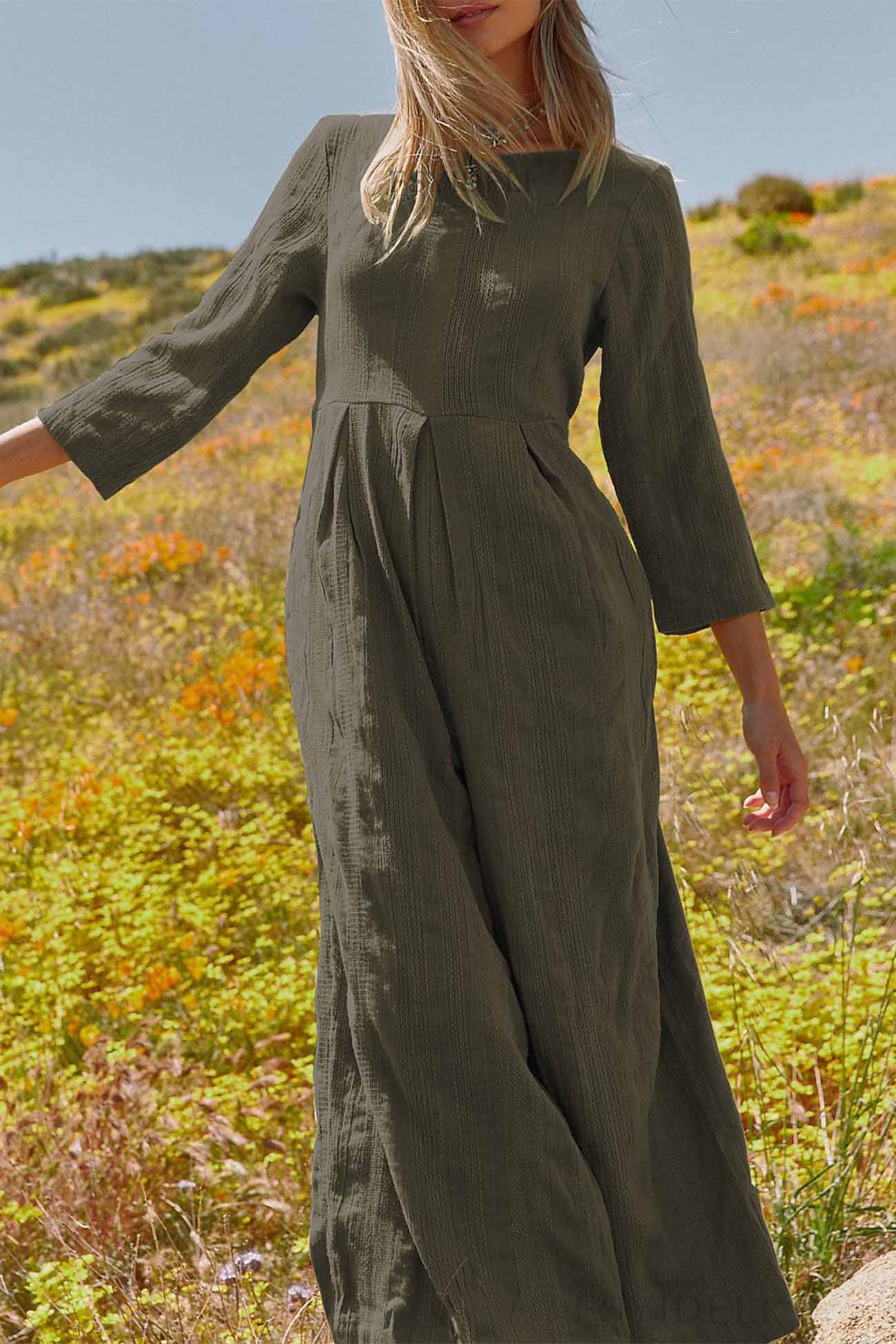 Eleonora® | Long-sleeved overalls with a round neckline