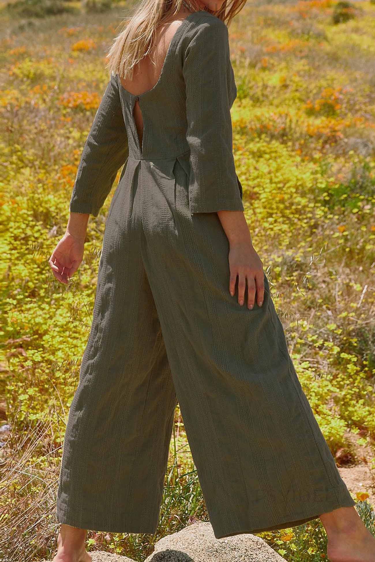 Eleonora® | Long-sleeved overalls with a round neckline