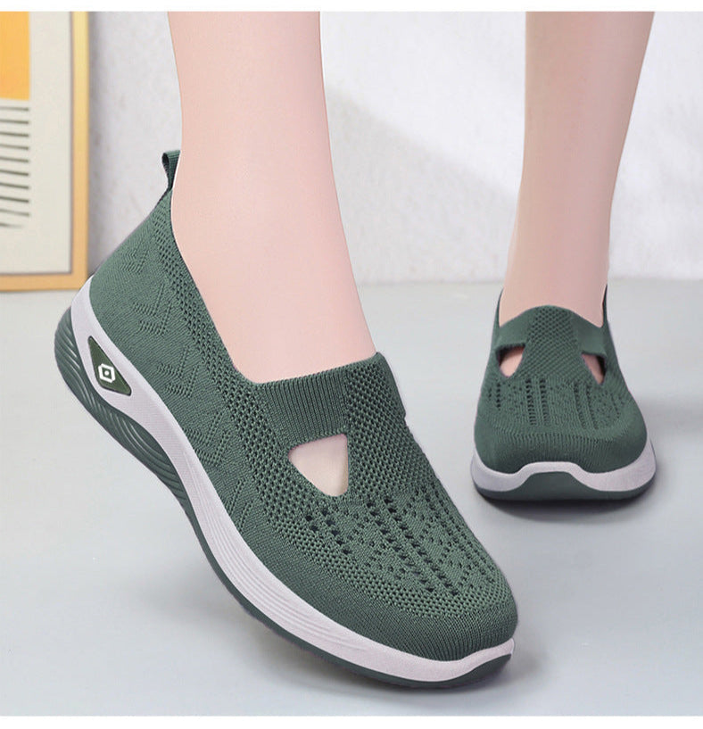 Barbara | Stylish Low-Cut Sneakers - Breathable Knit and Cushioned Comfort