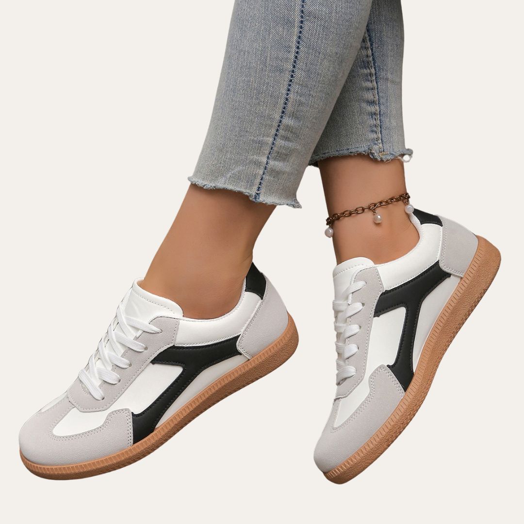 Katherine | Comfortable Stylish Faux Leather Sneakers for Women