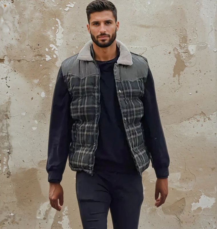 Keith | Men's Plaid Puffer Vest