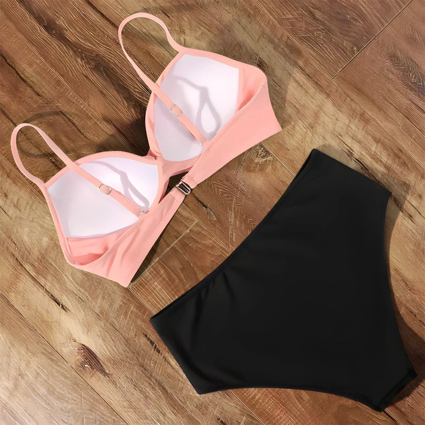 Abigail® | Women'S Wrap Style Swimsuit Set Plain Colors