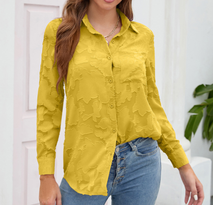 Aulikki® | Lace See Through Button Down Blouse