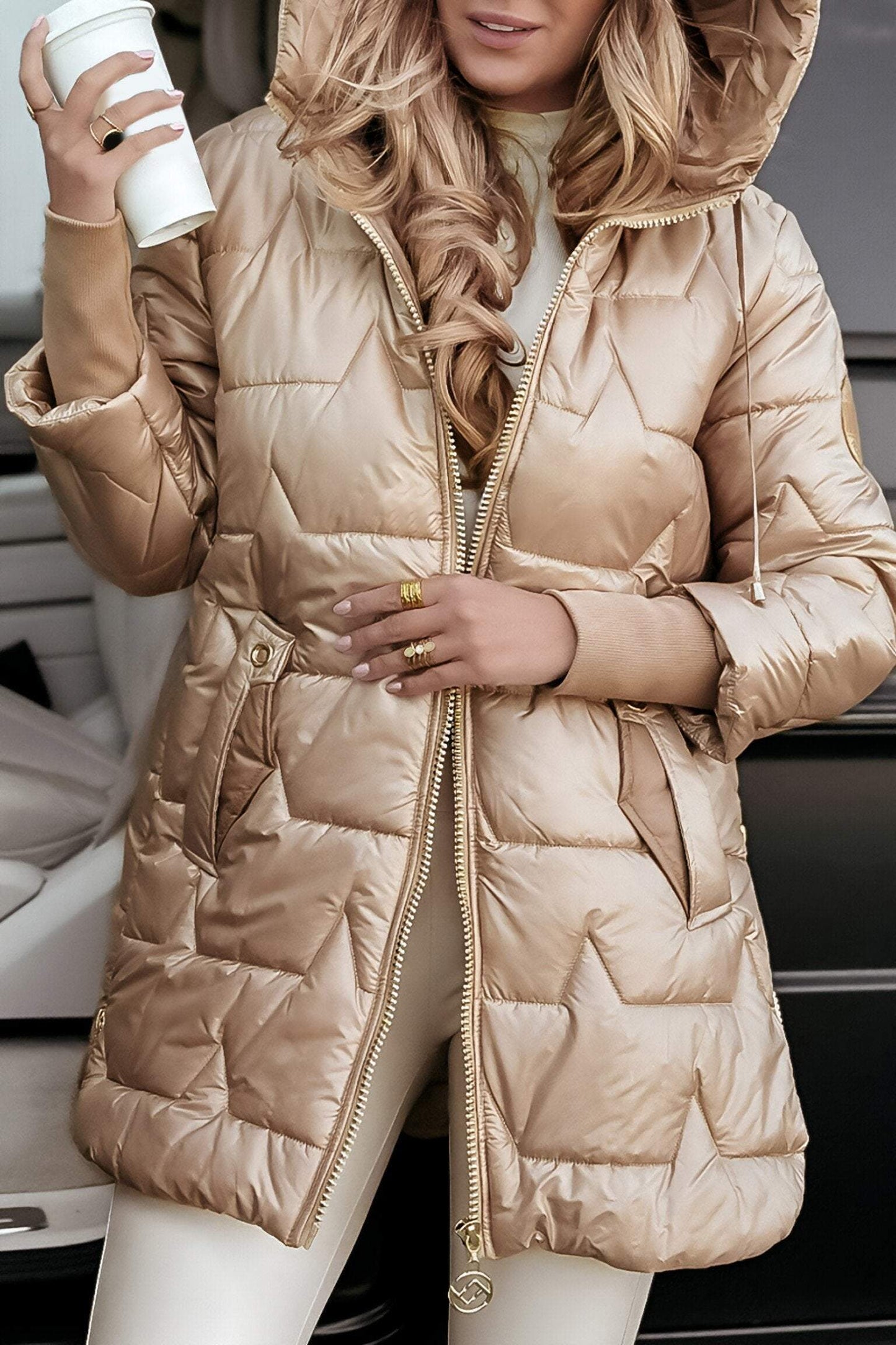 Brigitte® | Warm autumn coat made of cotton mix