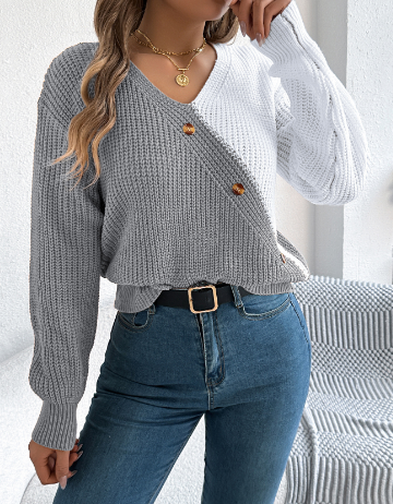 Carmen® | Warm color block sweater
