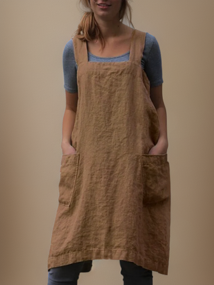 Delia® | Simple apron with crossed straps