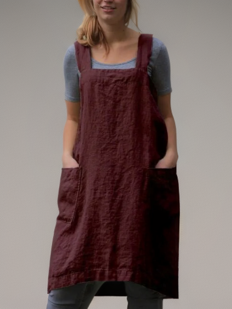 Delia® | Simple apron with crossed straps