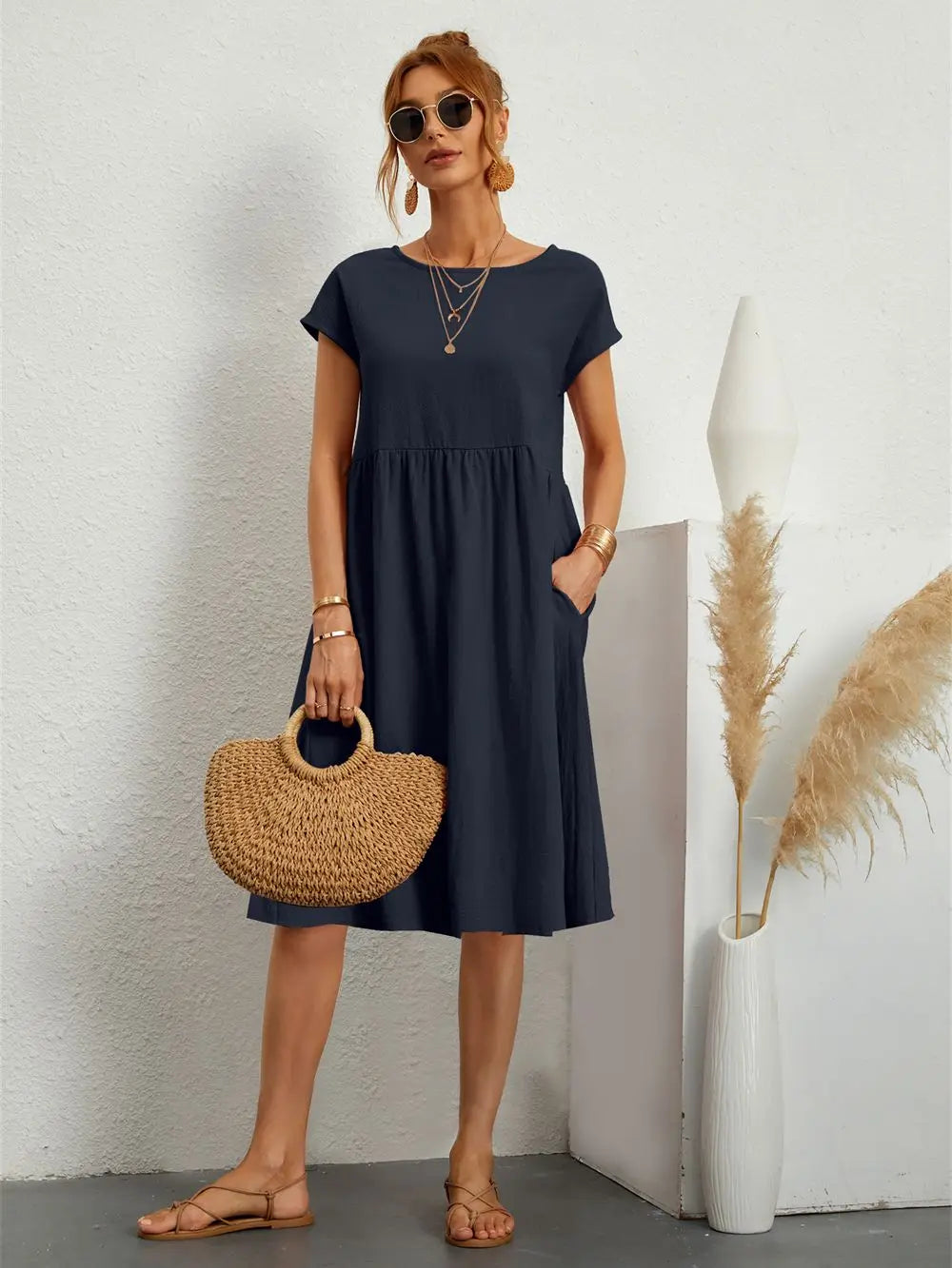 Kiara | Stylish Casual Pocket Dress for Everyday Comfort
