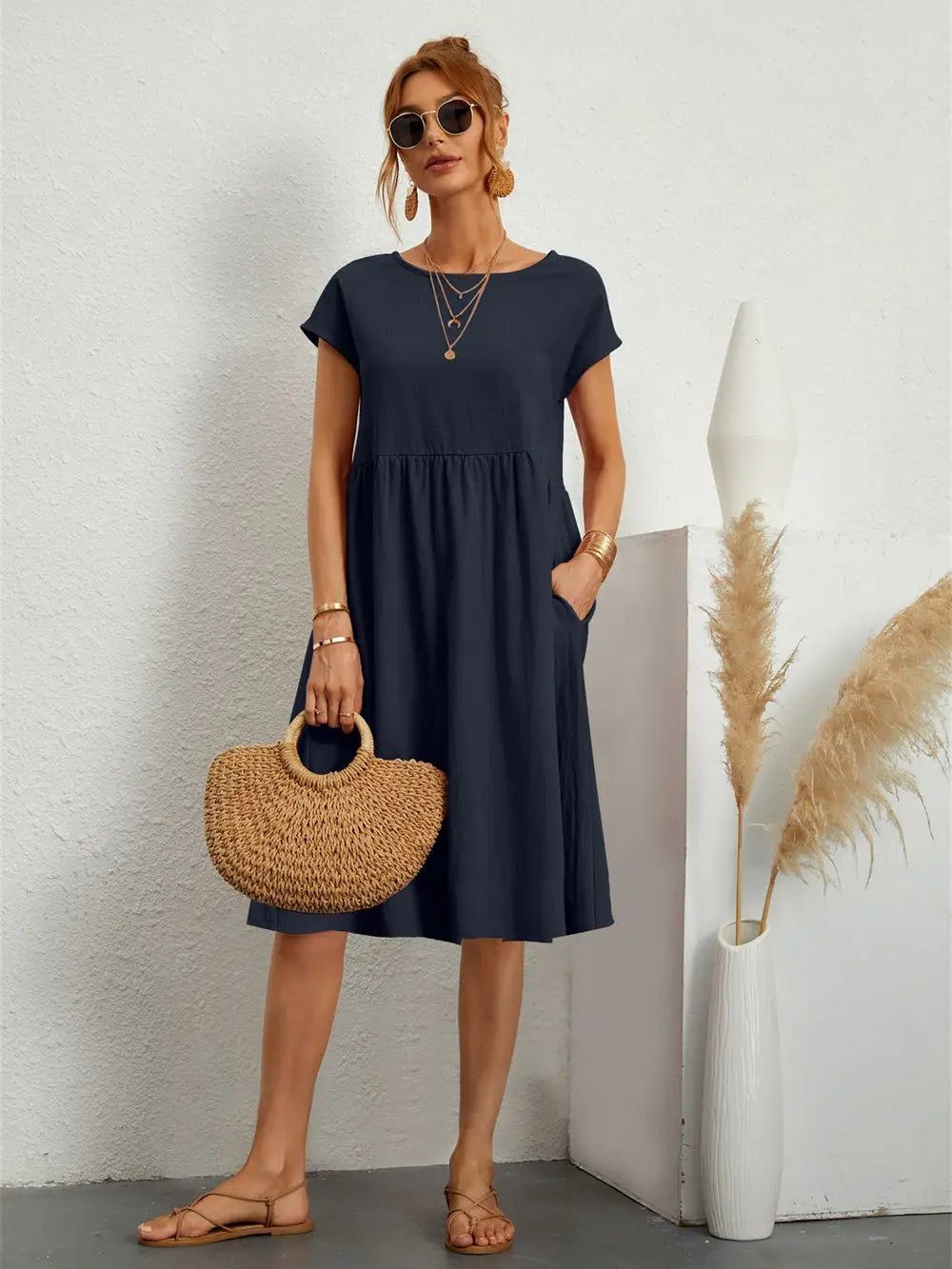 Kiara | Stylish Casual Pocket Dress for Everyday Comfort