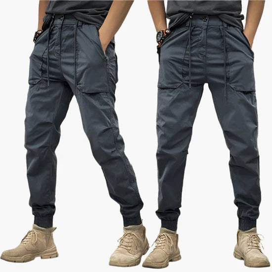 Men’s Jogger Pants – Relaxed Fit – Tactical Cargo Pockets – Elastic Cuffs – Urban Style
