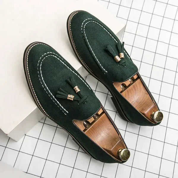 Men’s Loafers – Suede – Tassel Detail – Slip-On Smart Casual Shoe