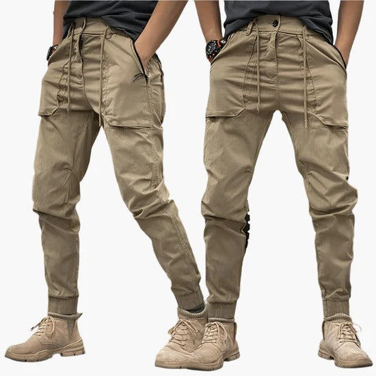 Men’s Jogger Pants – Relaxed Fit – Tactical Cargo Pockets – Elastic Cuffs – Urban Style