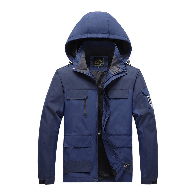 Men’s Utility Jacket – Wind Resistant – Breathable Mesh Lining – Multi Pockets – Regular Fit