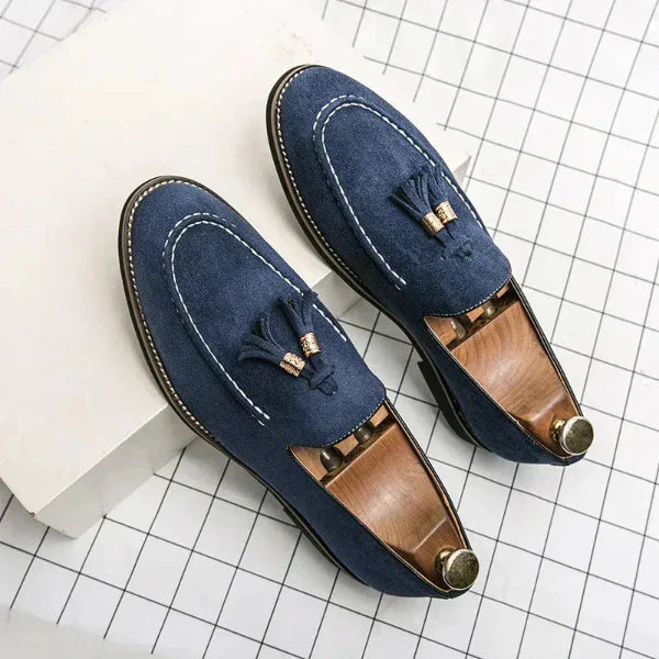 Men’s Loafers – Suede – Tassel Detail – Slip-On Smart Casual Shoe