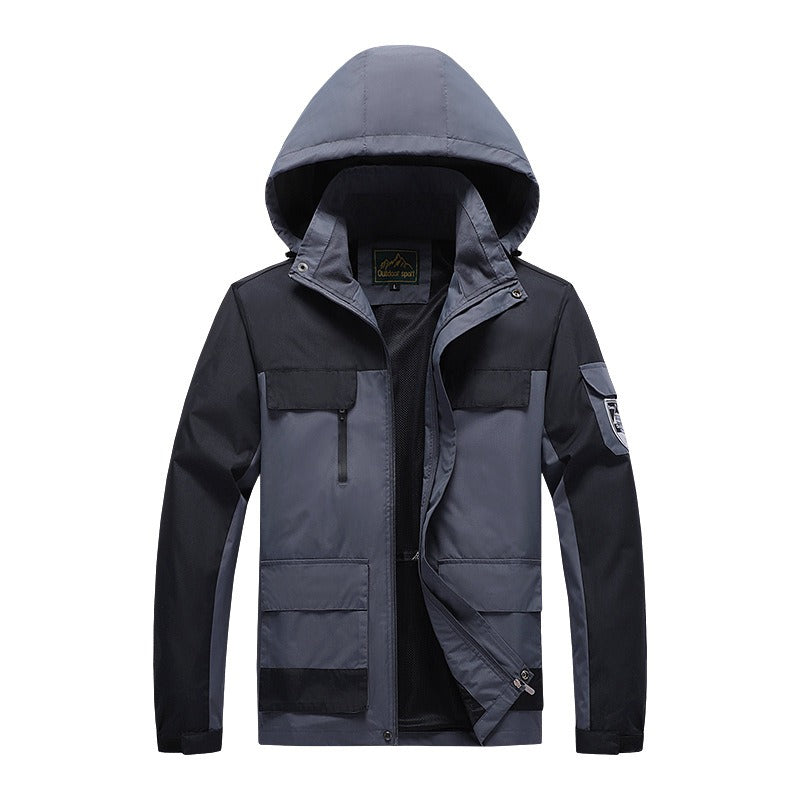 Men’s Utility Jacket – Wind Resistant – Breathable Mesh Lining – Multi Pockets – Regular Fit