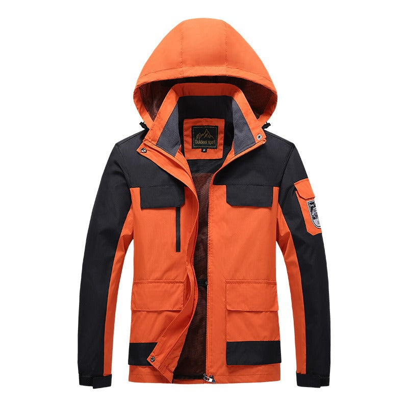 Men’s Utility Jacket – Wind Resistant – Breathable Mesh Lining – Multi Pockets – Regular Fit