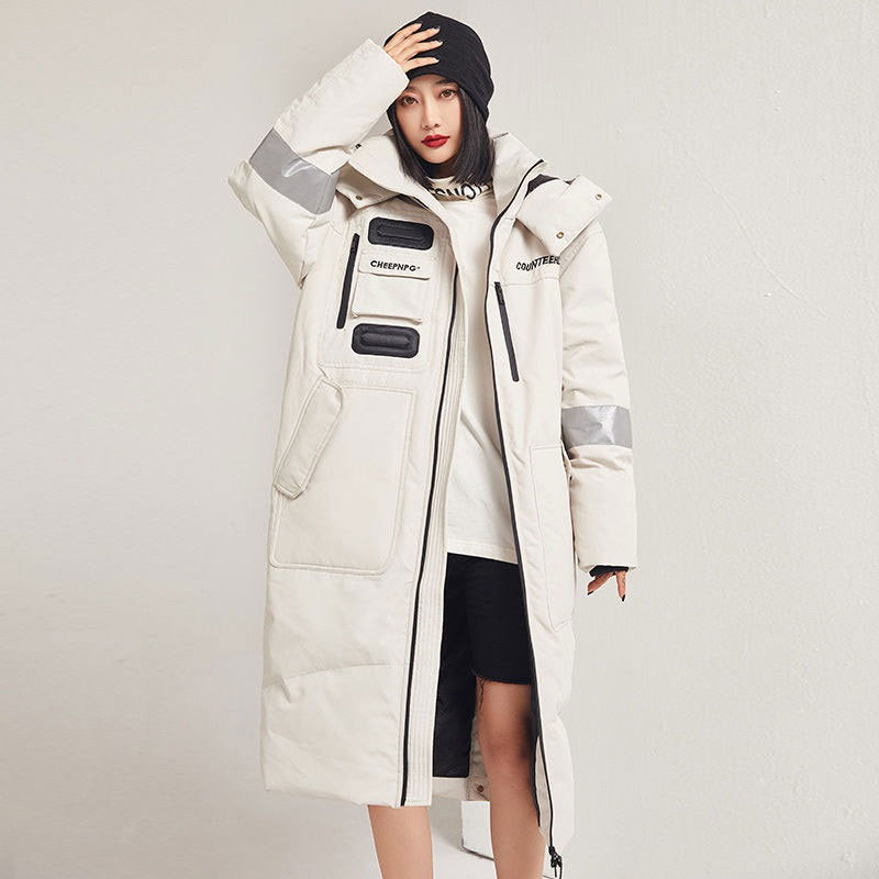 Men’s Trench Coat – Oversized Fit – Hooded Storm Flap – Reflective Sleeve Bands – Extra Long