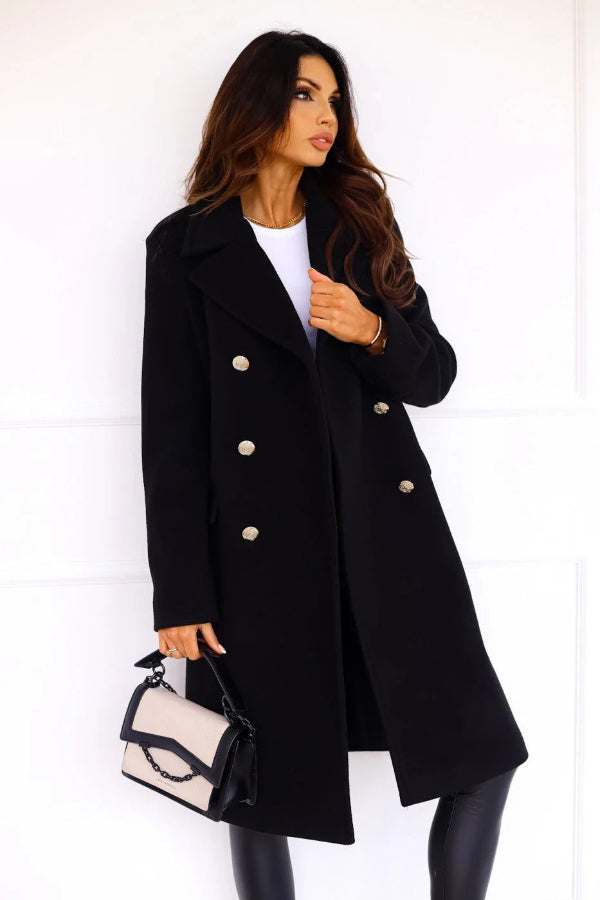 Women’s Trench Coat – Wool – Tailored Fit – Double-Breasted – Full Length