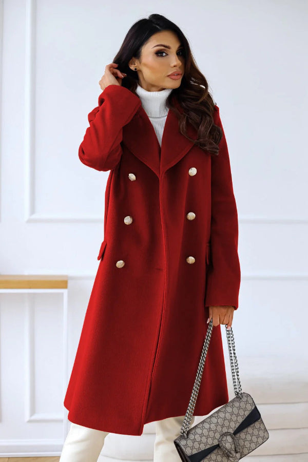 Women’s Trench Coat – Wool – Tailored Fit – Double-Breasted – Full Length