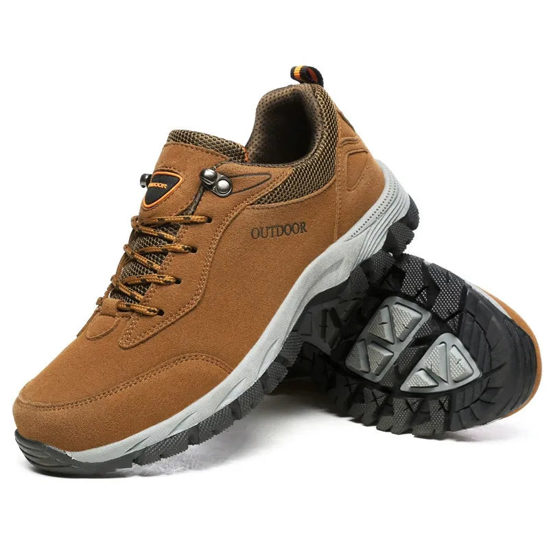 Men’s Hiking Shoes – Low-Top – Breathable Mesh Collar – Reinforced Toe – Grip Outsole