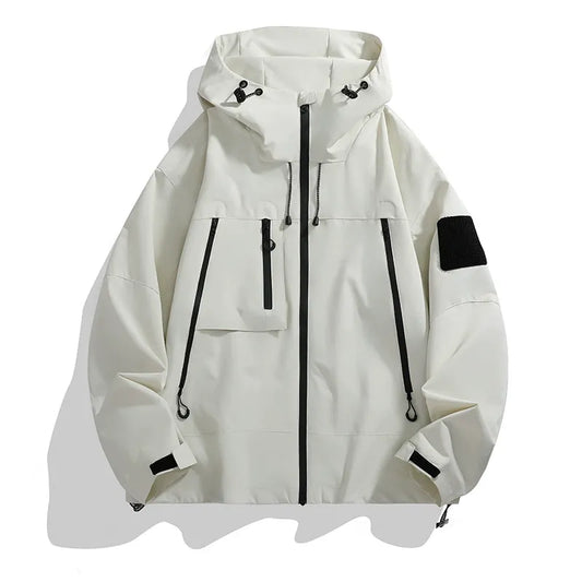 Men’s Jacket – Relaxed Fit – Wind-Resistant – Adjustable Hood – Utility Pockets