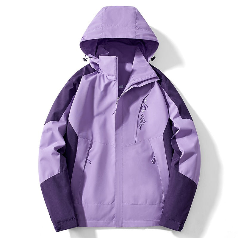 Men’s Outdoor Jacket – Water-Resistant – Adjustable Hood – Zippered Pockets – Regular Fit