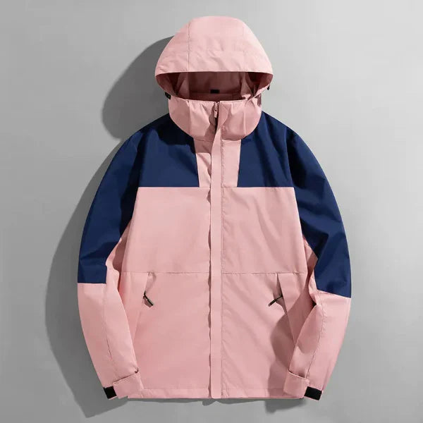 Men’s Outdoor Jacket – Regular Fit – Water-Resistant – Windproof – Detachable Hood