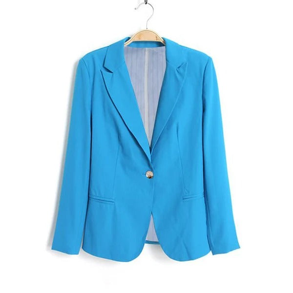 Women’s Blazer – Tailored Fit – Structured Silhouette – Single Button – Formal Wear