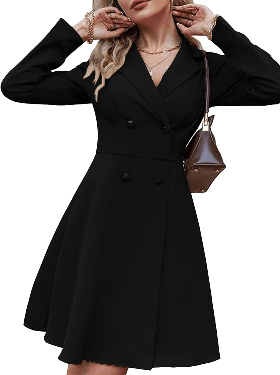 Women’s Trench Coat – Tailored Fit – Double-Breasted – Notched Lapel – Knee Length
