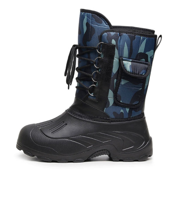 Men’s Mid-Calf Boots – Waterproof – Faux Fur Lined – EVA Sole – Lace-Up Design