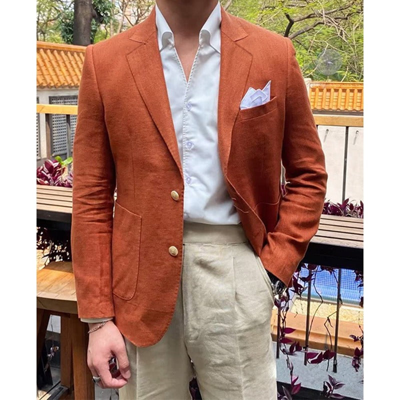 Men’s Suit Jacket – Slim Fit – Wool Blend – Two-Button – Notched Lapel – Tailored Cut